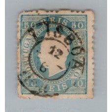 PORTUGAL 1870 Yv. 42 ESTAMPILLA CON SUAVE ADELGAZAMIENTO 70 EUROS ( ESTA DE BUENA CONDICION HAY REFLEJOS DE LUZ EN LA FOTO )